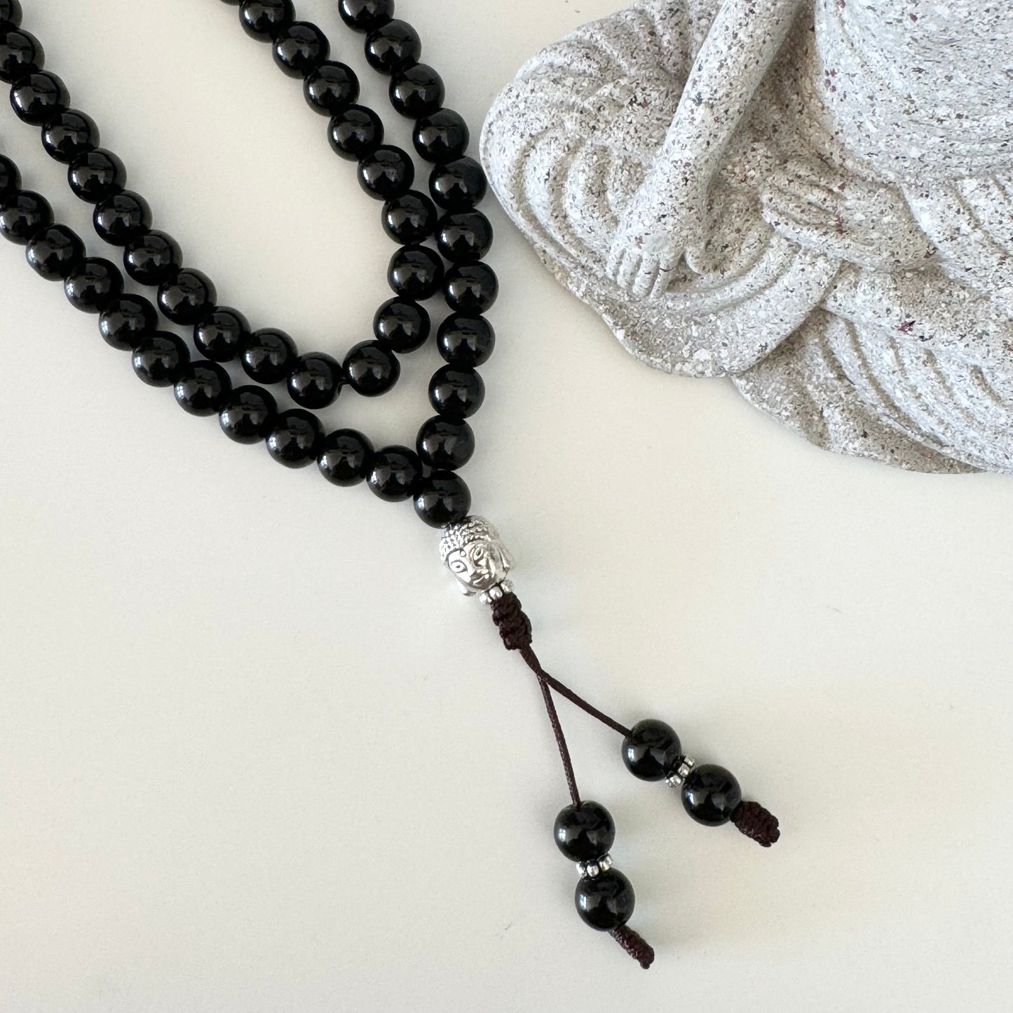 108 Black Onyx 7 Chakras Mala