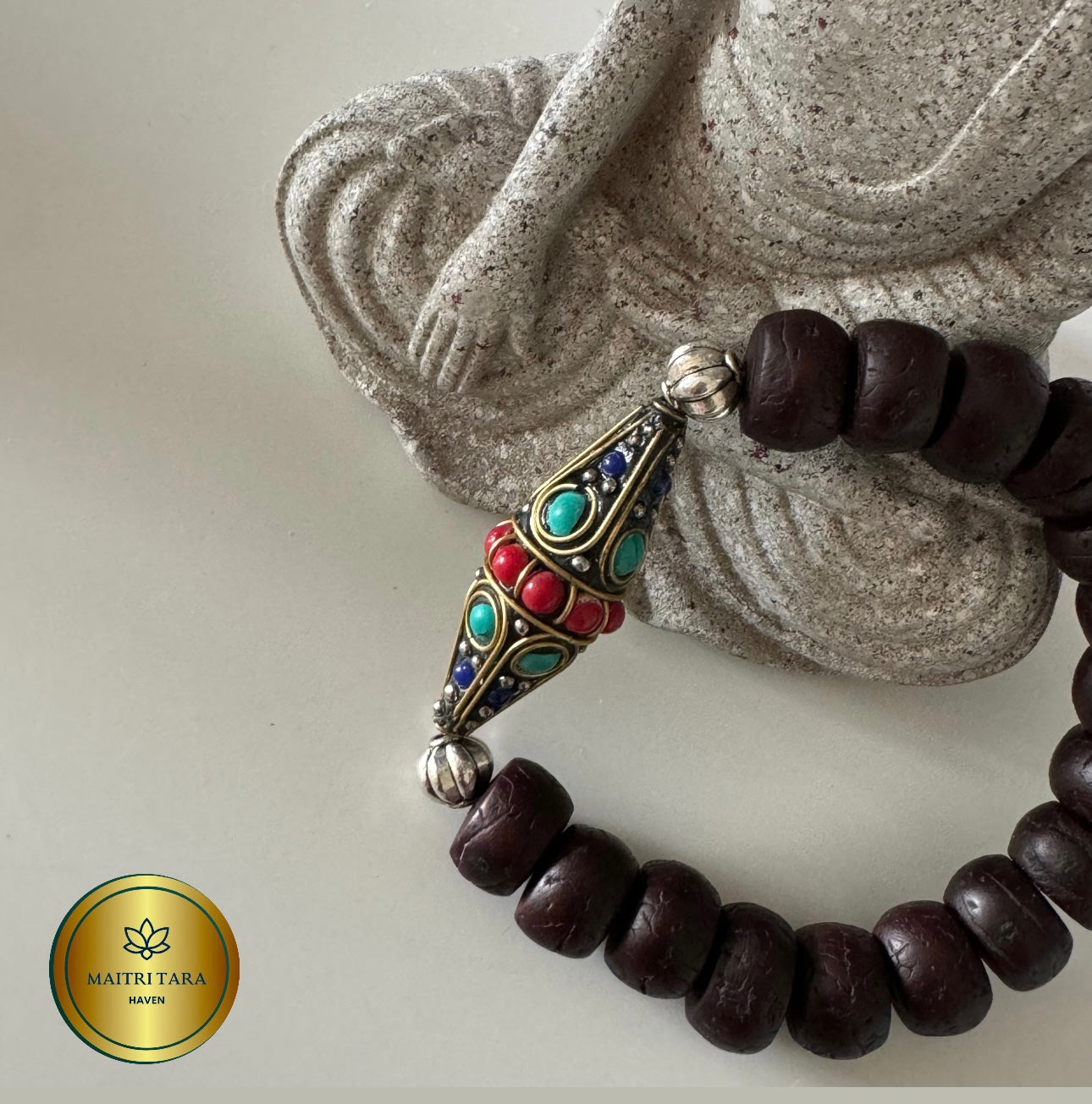 Vintage Tibetan Bead Bodhi Seed Bracelet
