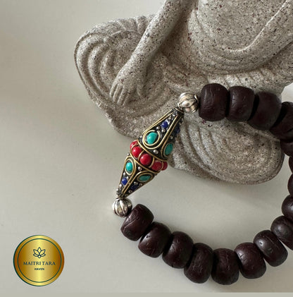 Vintage Tibetan Bead Bodhi Seed Bracelet