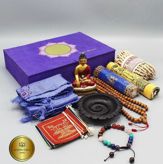 Tibetan Buddhist Travel Altar Box