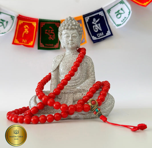 Balance- 108 Coral Stone Mala