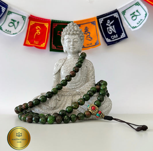 Resilience- 108 Dragon Blood Stone Mala