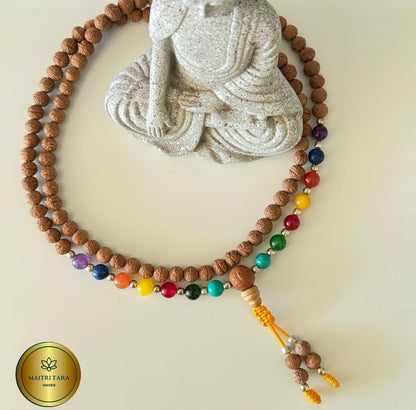 108 Bodhi Seed 7 Chakras Mala