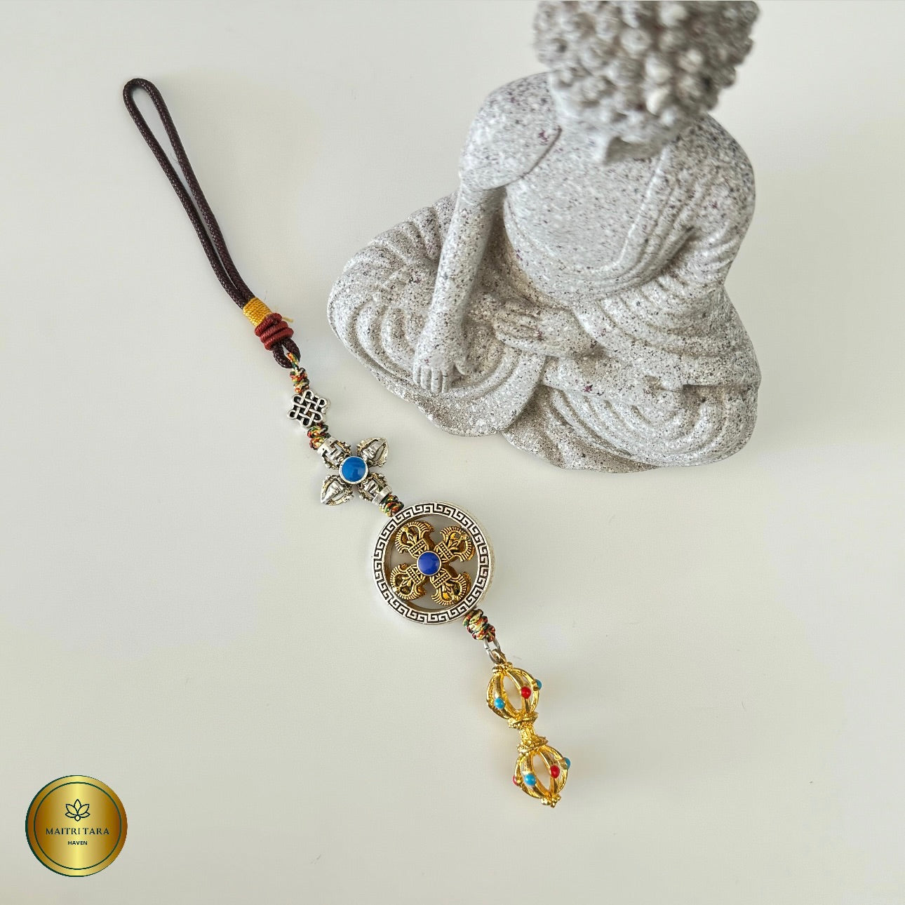 Tibetan Buddhist Vajra & Bell Key Chain