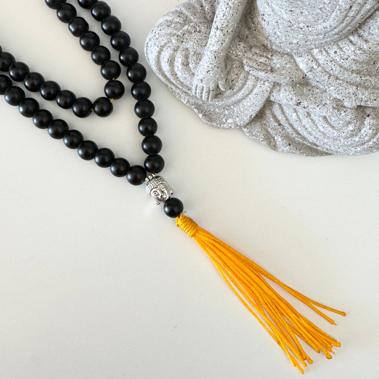 108 Black Onyx 7 Chakras Mala