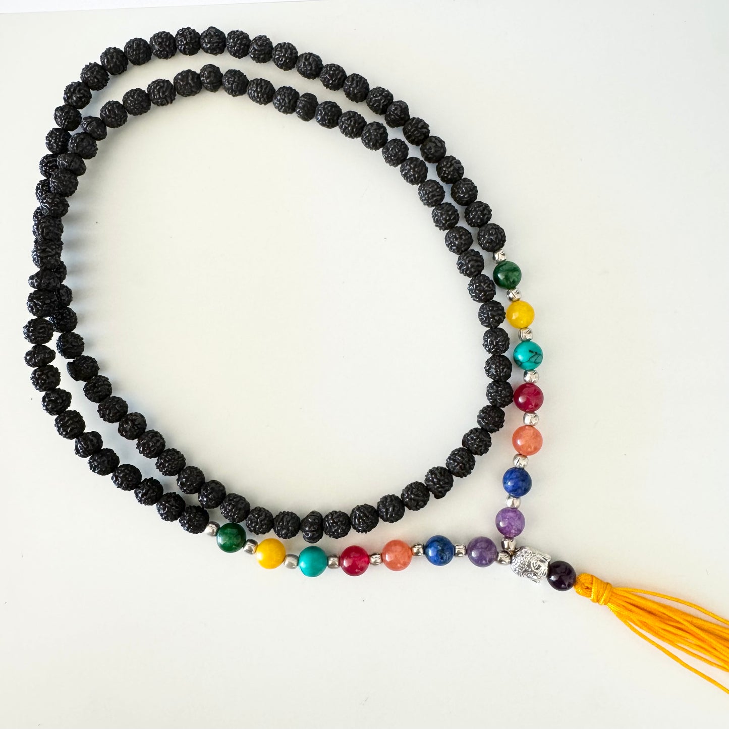 108 Rudraksha 7 Chakra Mala