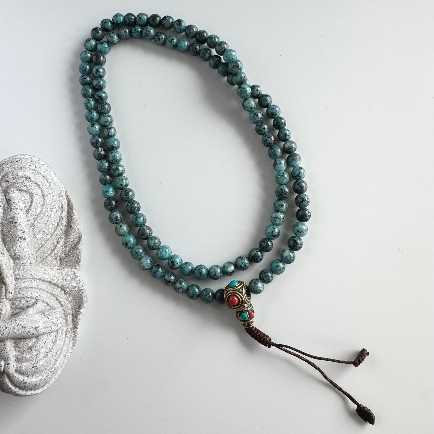 Stone mala bead 4mm